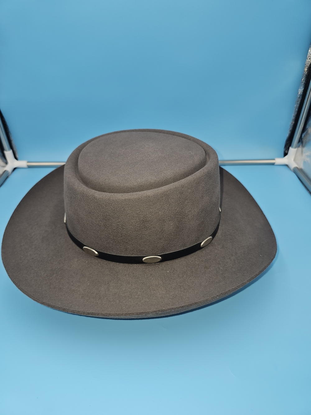 Stetson Gun Club "Gambler" - 5X Fur Felt In Gray, Size 7 - Picture 4 of 7